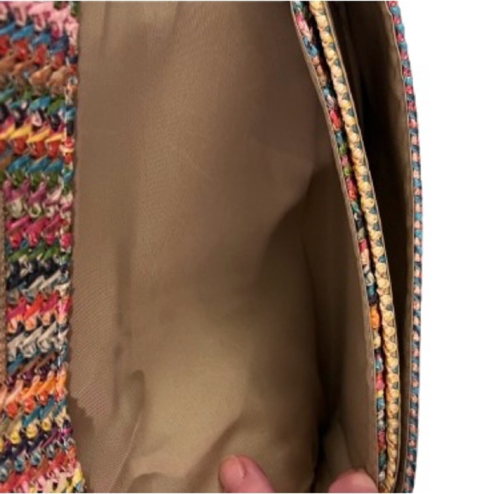 🆕- Woven Raffia Boho Crossbody/Shoulder/Clutch Bag-Multi Color - Picture 7 of 10